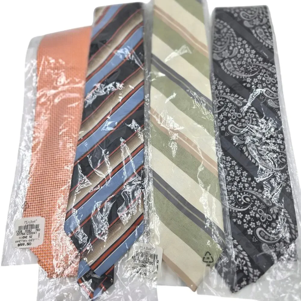 Lot of 4 New Designer Men's Neckties by Bachrach & JoS A Bank Width 3.25